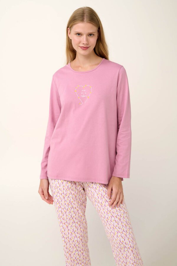 Βαμβακερές Γυναικείες Πυτζάμες με Τύπωμα