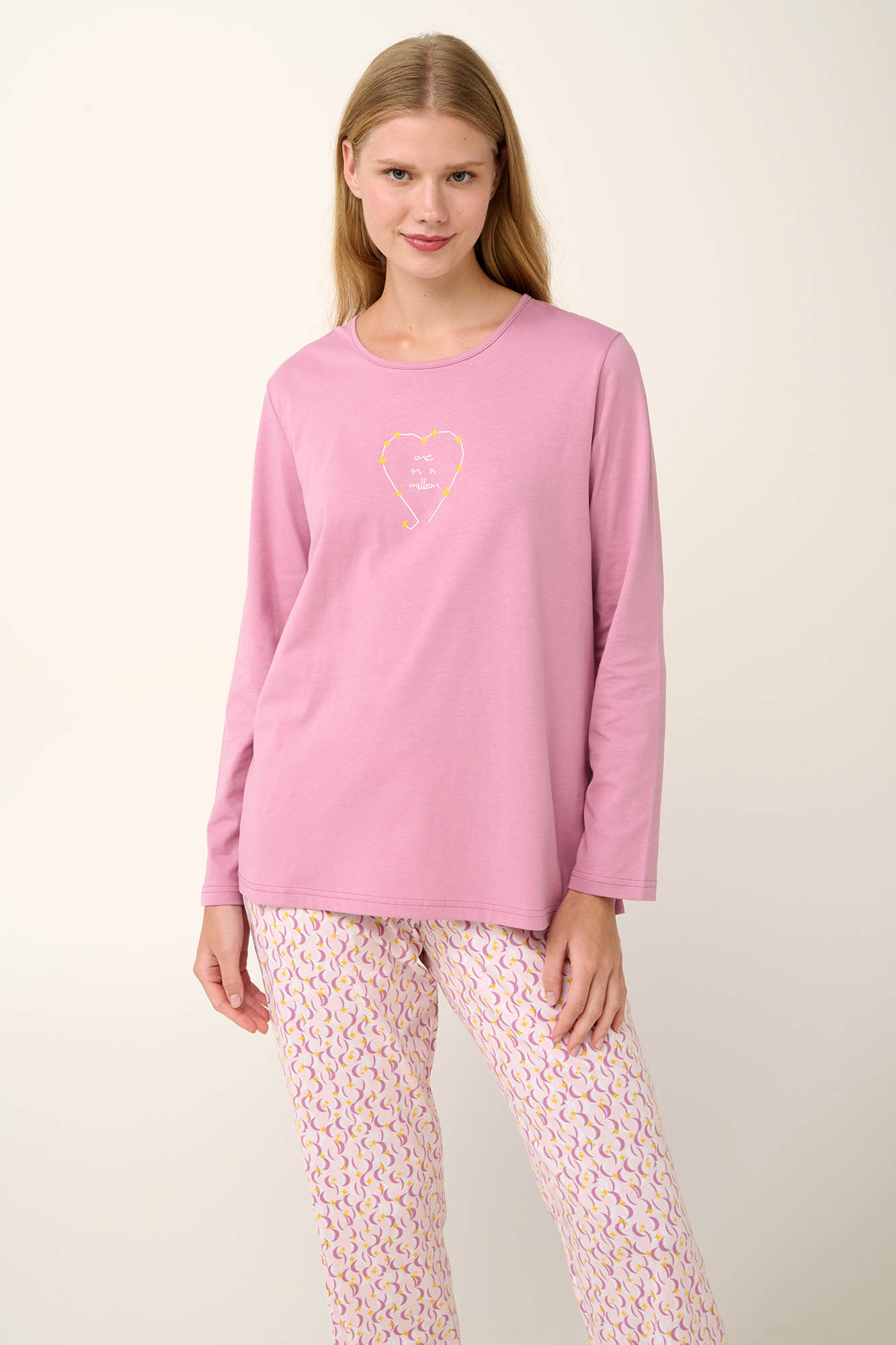 Βαμβακερές Γυναικείες Πυτζάμες με Τύπωμα