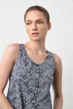 Εμπριμέ Νυχτικό με Κουμπιά - Image 3