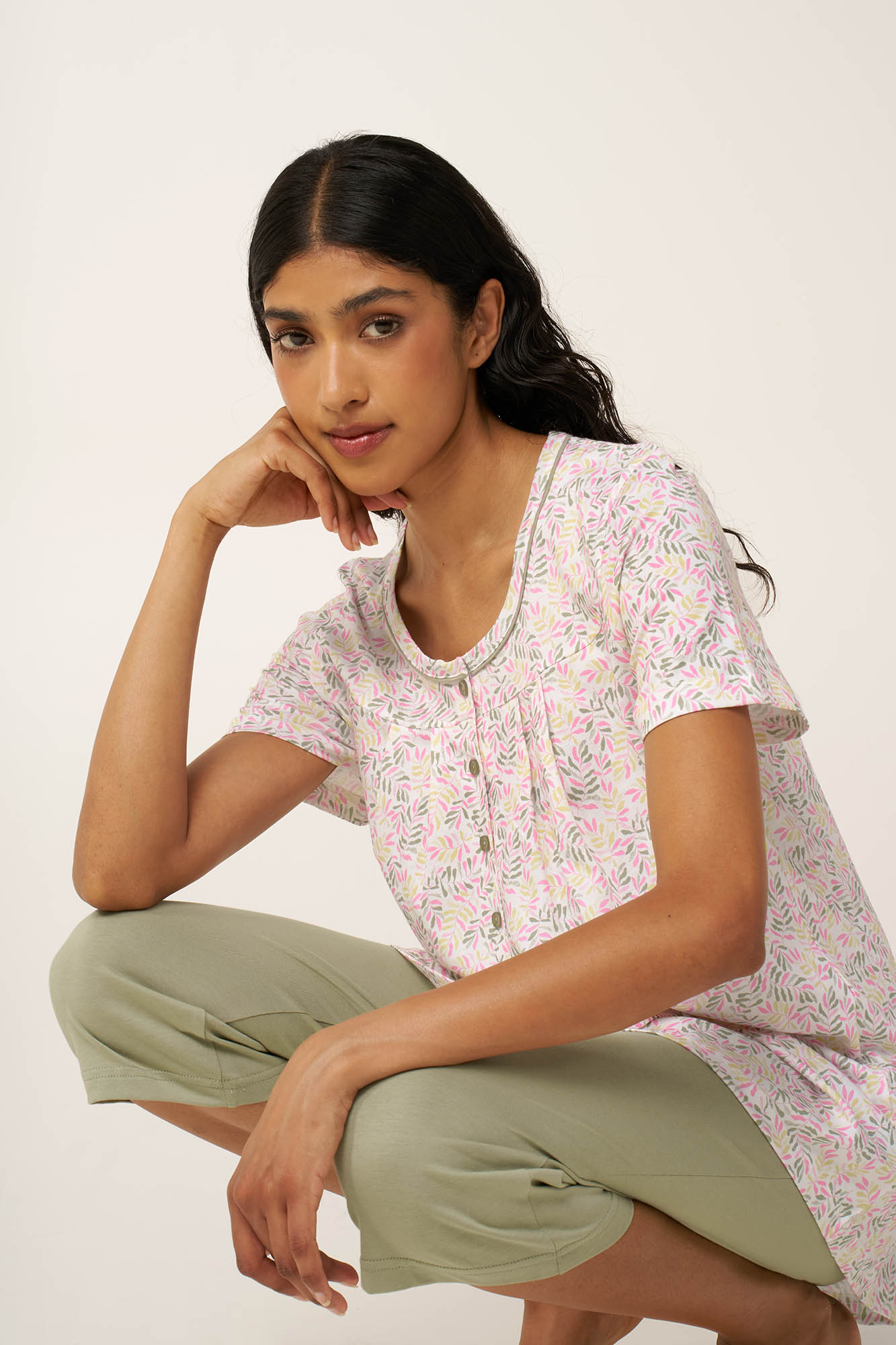 Γυναικεία Βαμβακερή Πυτζάμα με Πατιλέτα