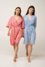 Γυναικεία Σταυρωτή Ρόμπα από Βαμβάκι - Image 3