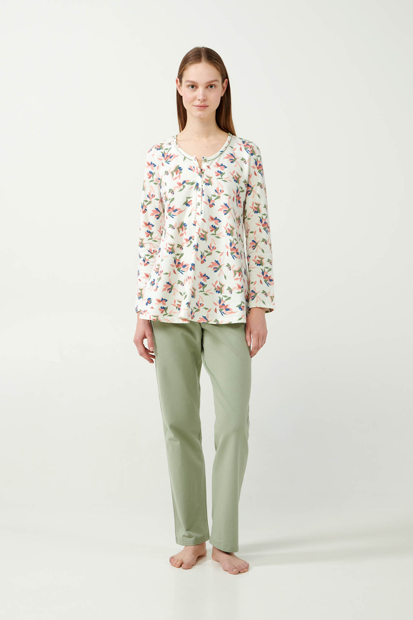 3_0275708679 Φούτερ Πυτζάμα Εγκυμοσύνης και Θηλασμού