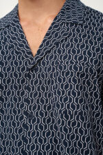 Κουμπωτή Ανδρική Πυτζάμα με Μακρύ Παντελόνι - Image 3