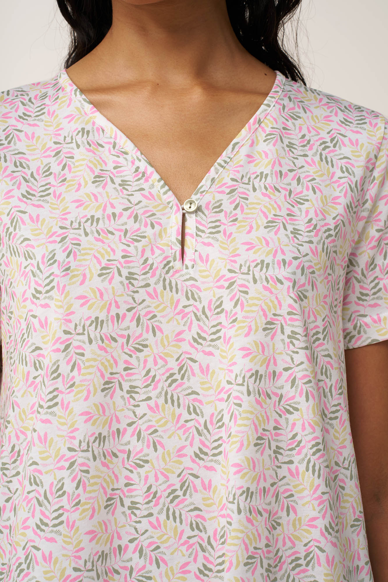 Βαμβακερό Νυχτικό με V