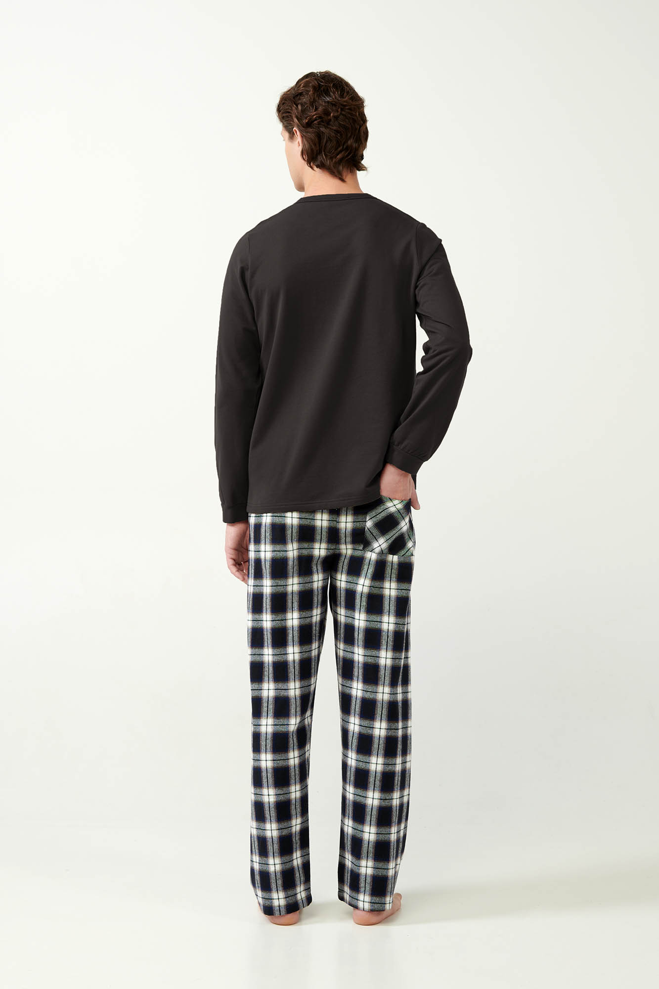 Ανδρικές Πυτζάμες Flannel με Ταρτάν Μοτίβο