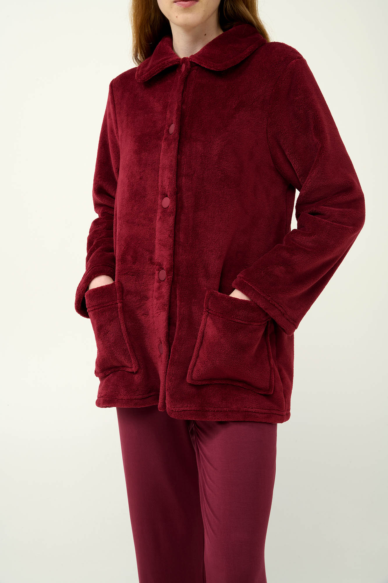 Γυναικεία Κουμπωτή Fleece Ρόμπα