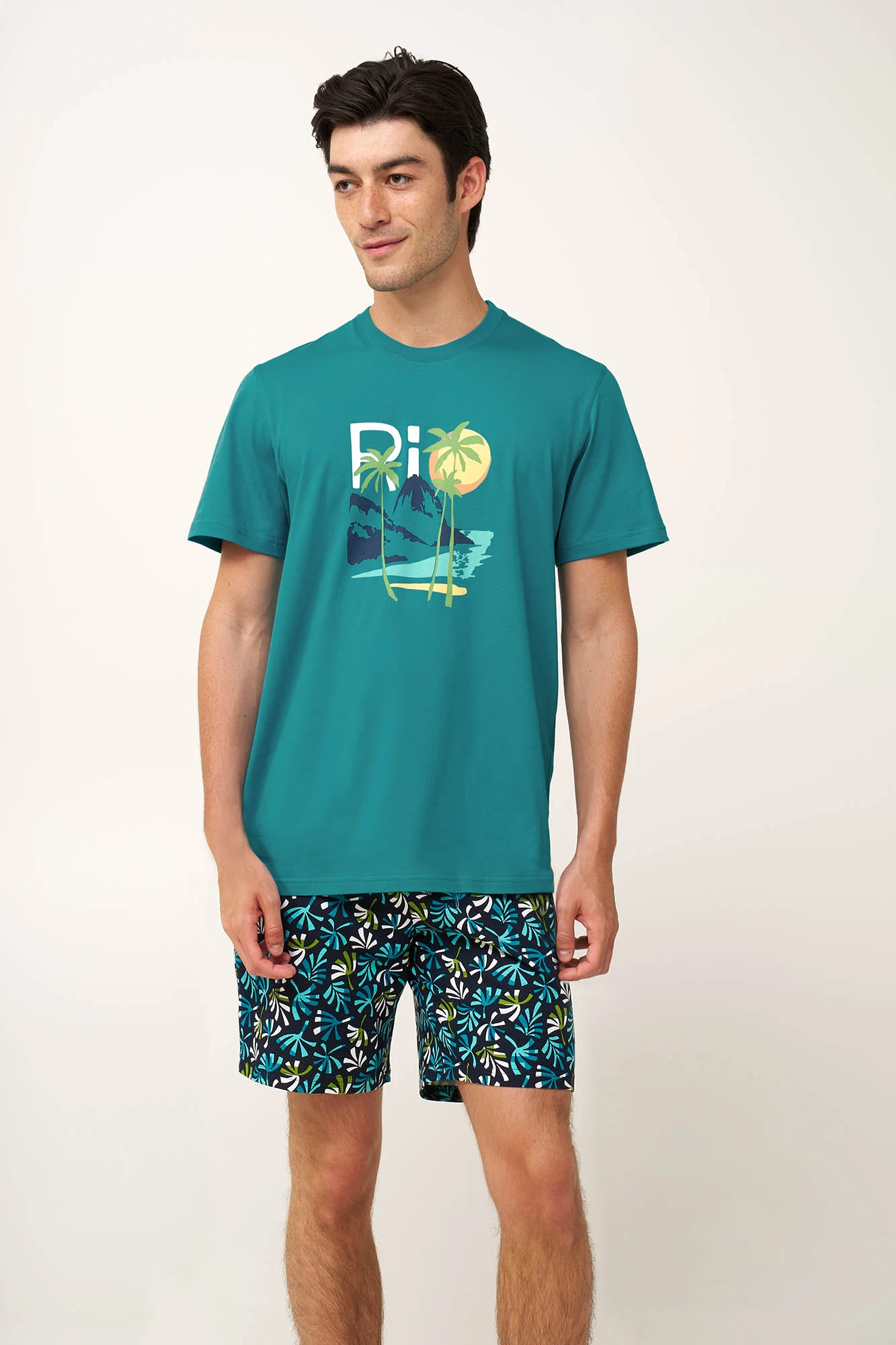 Ανδρική Βαμβακερή Tropical Πυτζάμα