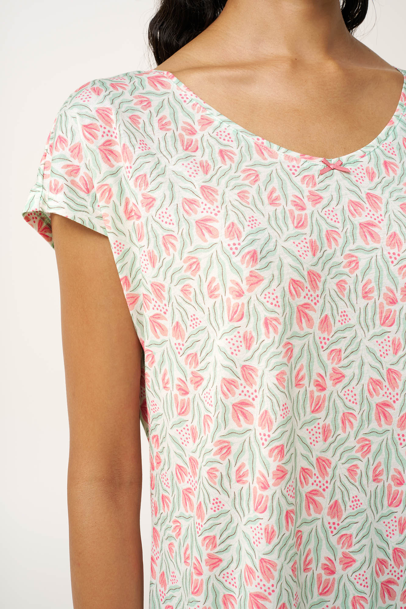 Γυναικείο Φλοράλ Νυχτικό Cotton-Modal