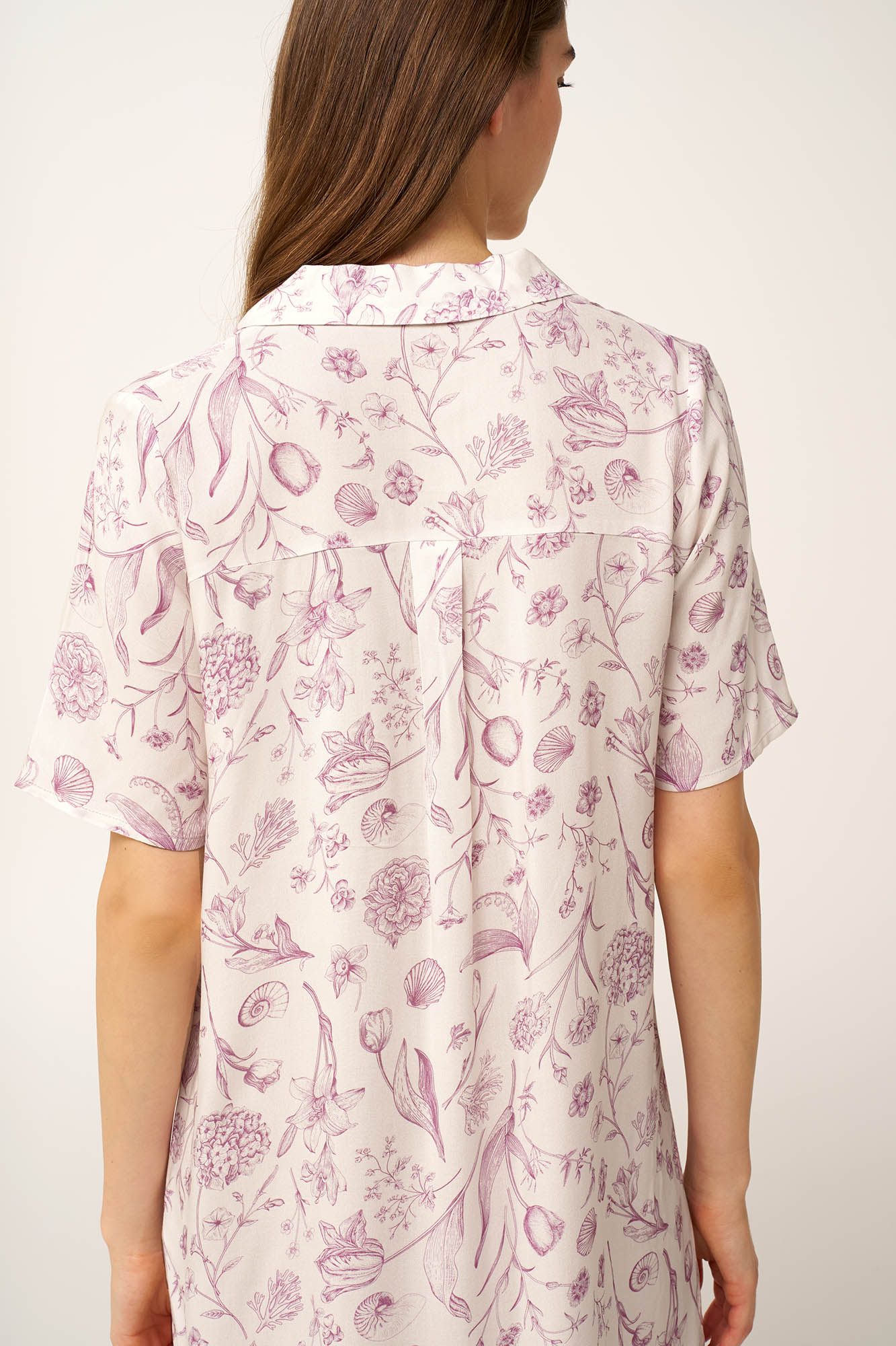 Κουμπωτό Φλοράλ Νυχτικό