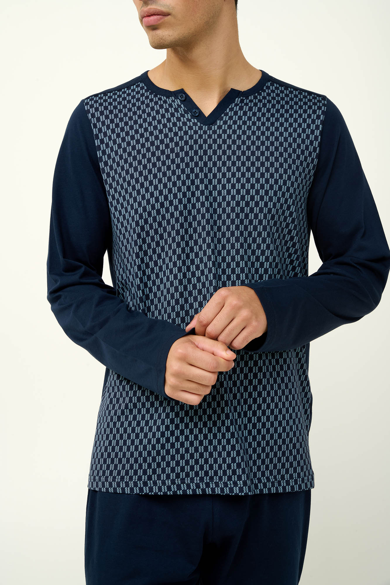 3_0371808245 Χειμερινή Ανδρική Βαμβακερή Πυτζάμα