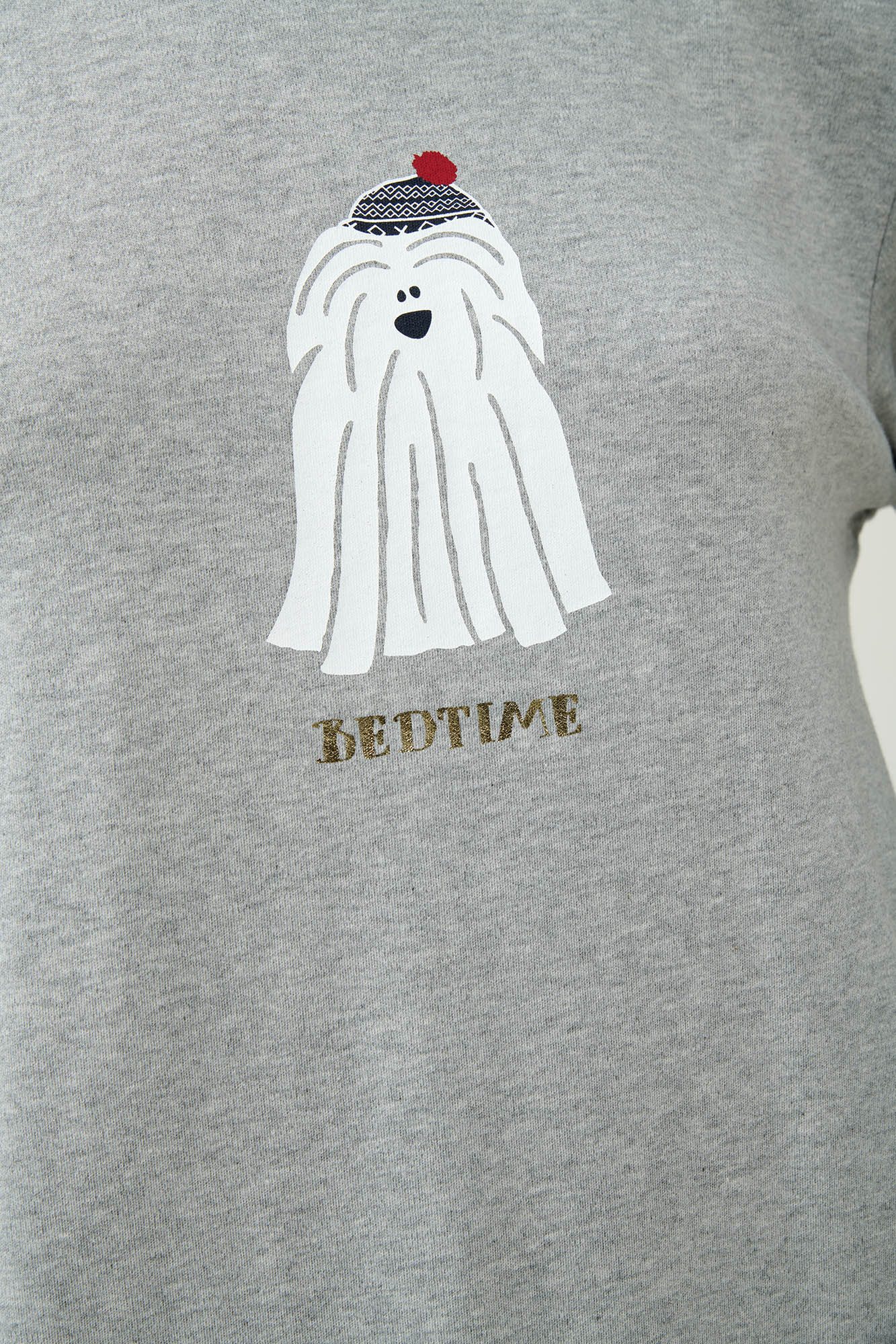 Βαμβακερό Χειμερινό Νυχτικό με Τύπωμα