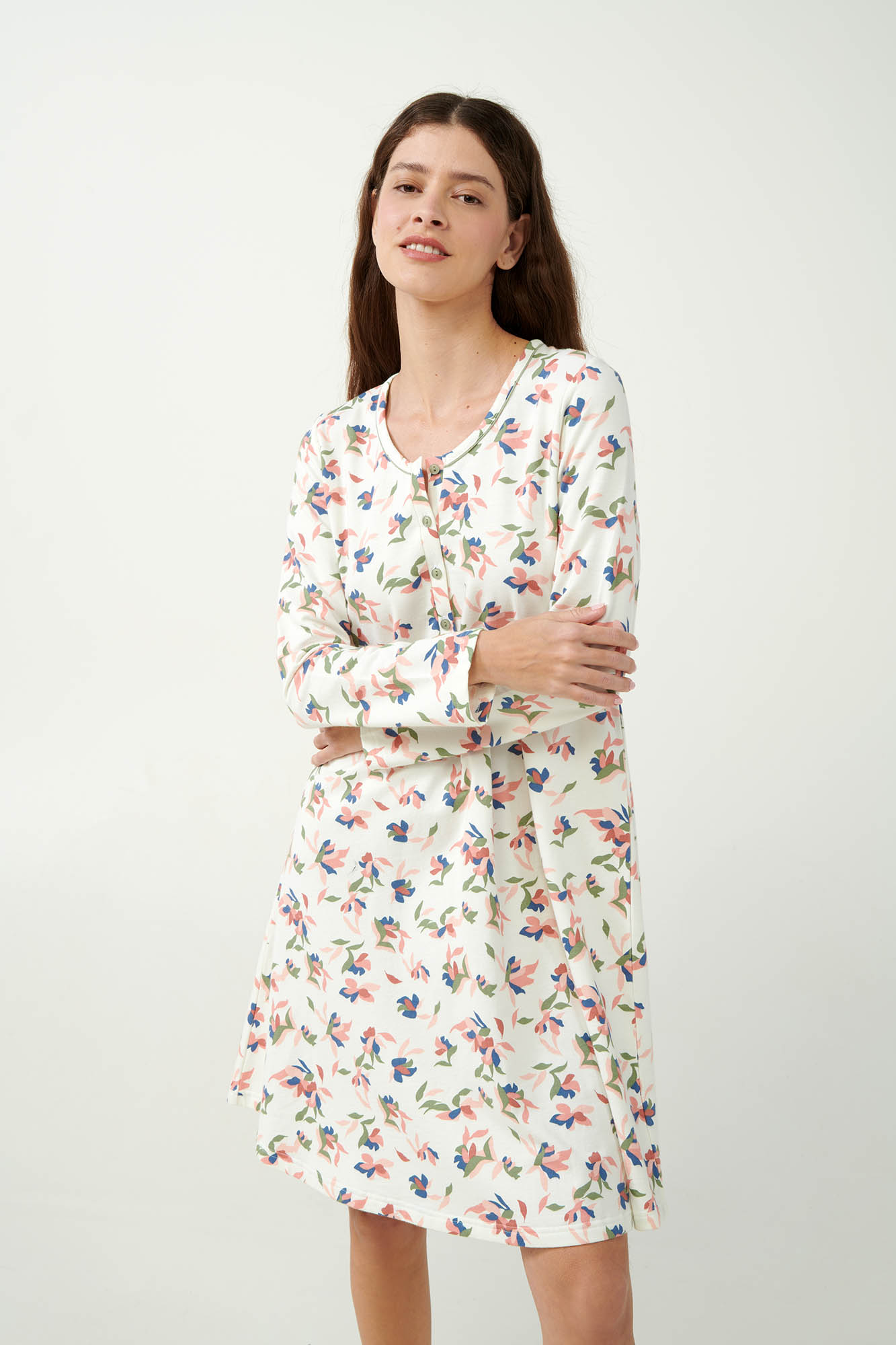 3_0413861615 Φούτερ Νυχτικό Εγκυμοσύνης και Θηλασμού