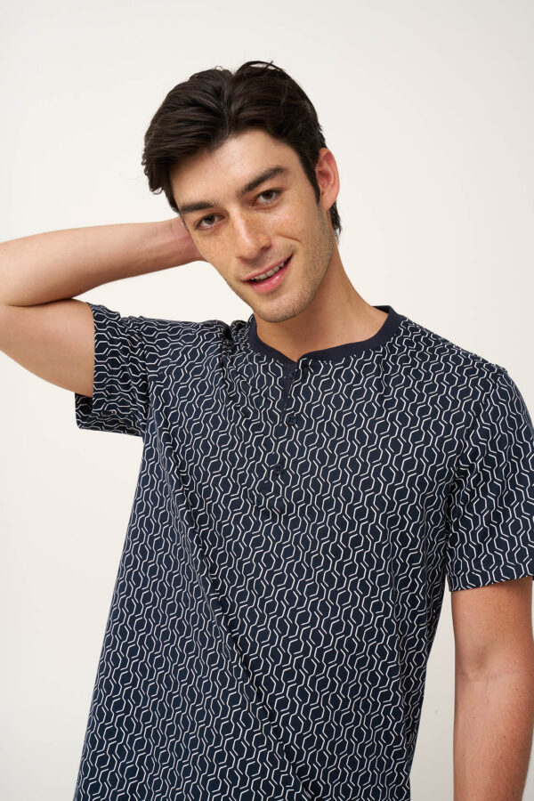 Ανδρική Βαμβακερή Πυτζάμα με Πατιλέτα