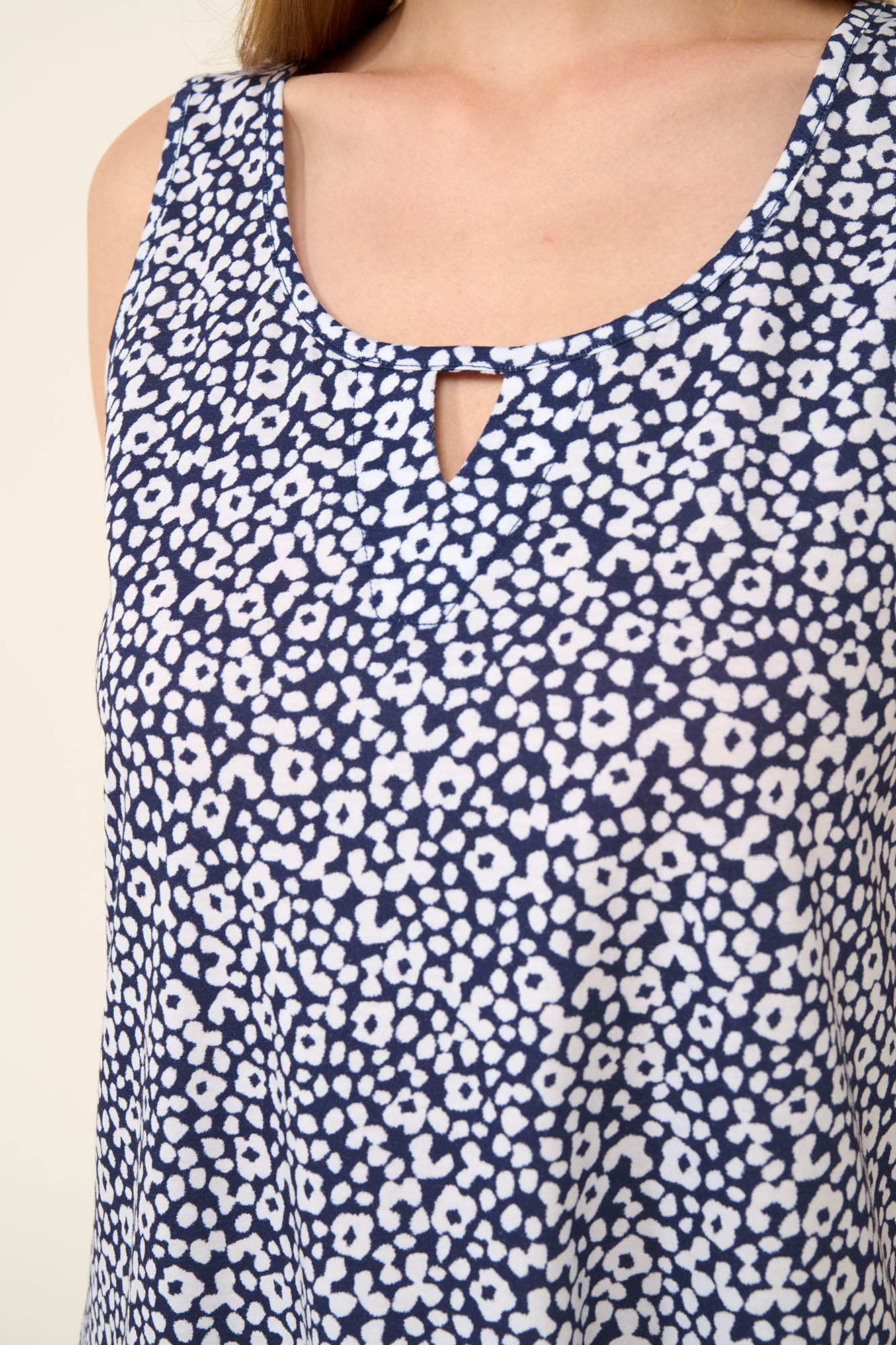 3_0433373291 Αμάνικο Καλοκαιρινό Νυχτικό από Βαμβάκι