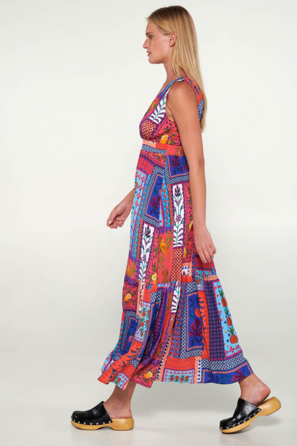 Εμπριμέ Μακρύ Φόρεμα