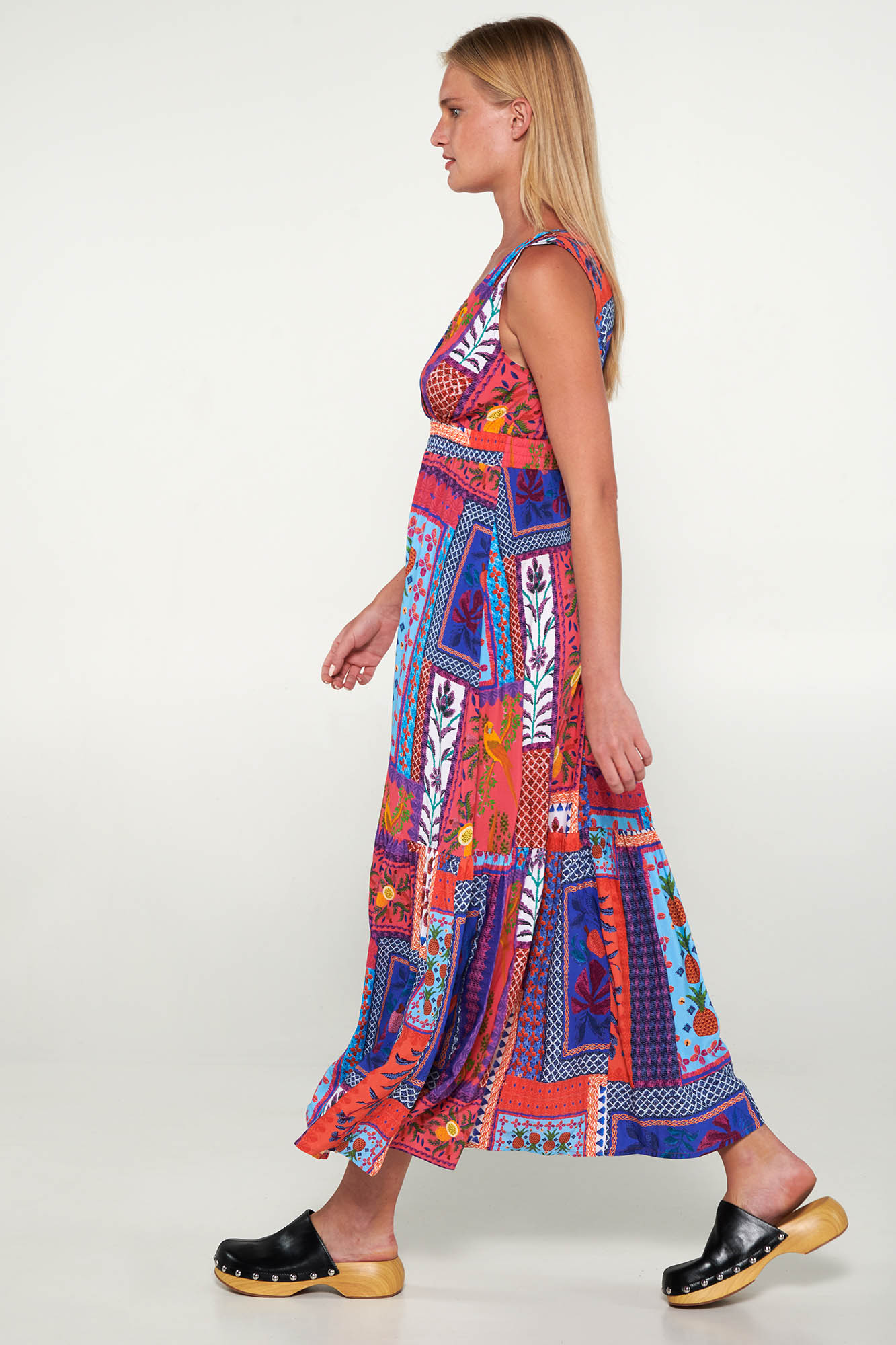 Εμπριμέ Μακρύ Φόρεμα