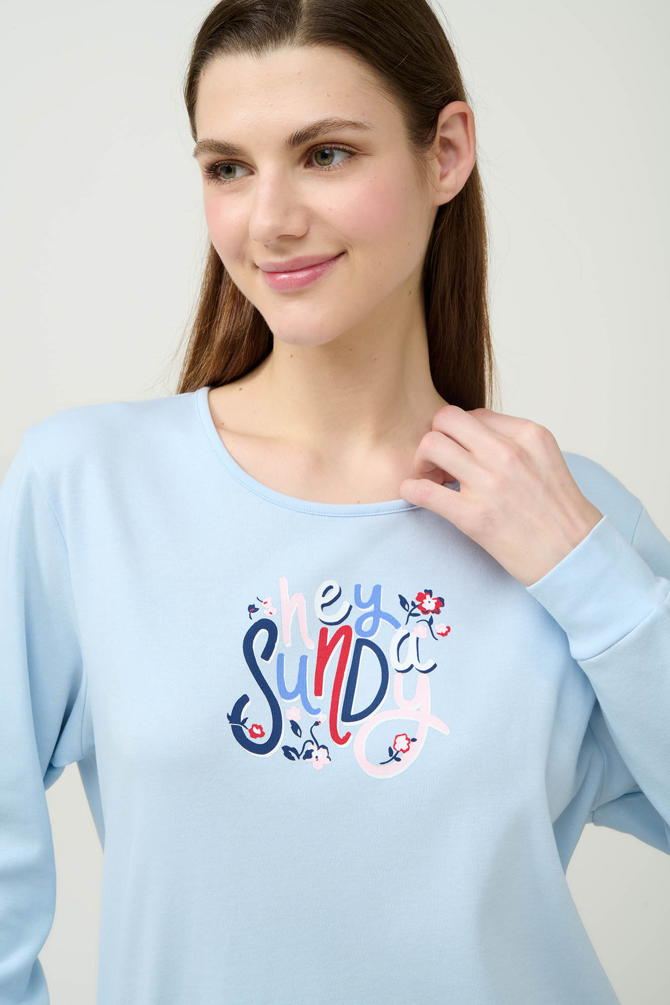 Γυναικεία Βαμβακερή Πυτζάμα με Μανσέτες