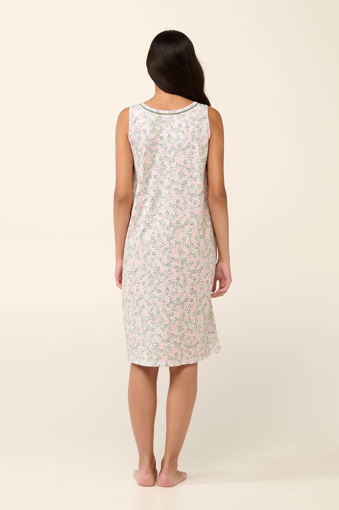 3_0463491378 Βαμβακερό Νυχτικό Εγκυμοσύνης και Θηλασμού με Πιέτα