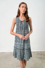 Αμάνικο Εμπριμέ Φόρεμα - Image 3