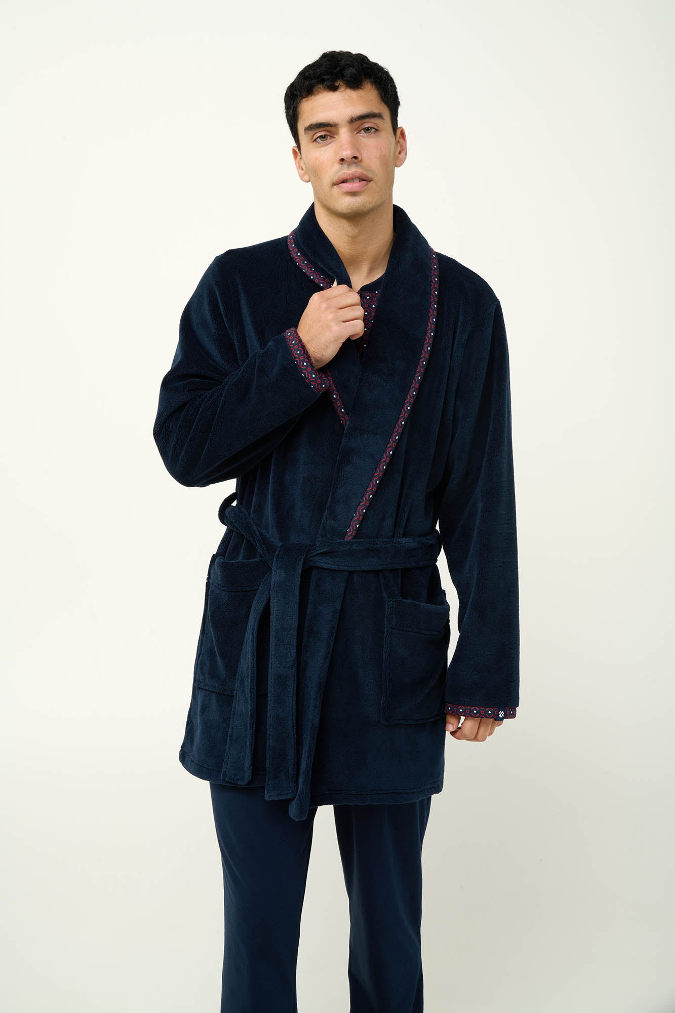 Σταυρωτή Ανδρική Fleece Ρόμπα