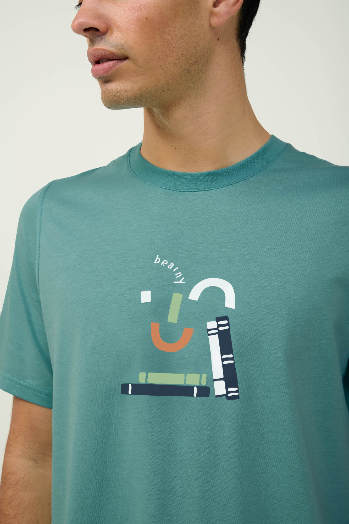 3_0473485881 Ανδρική Βαμβακερή Πυτζάμες με Κοντό Μανίκι