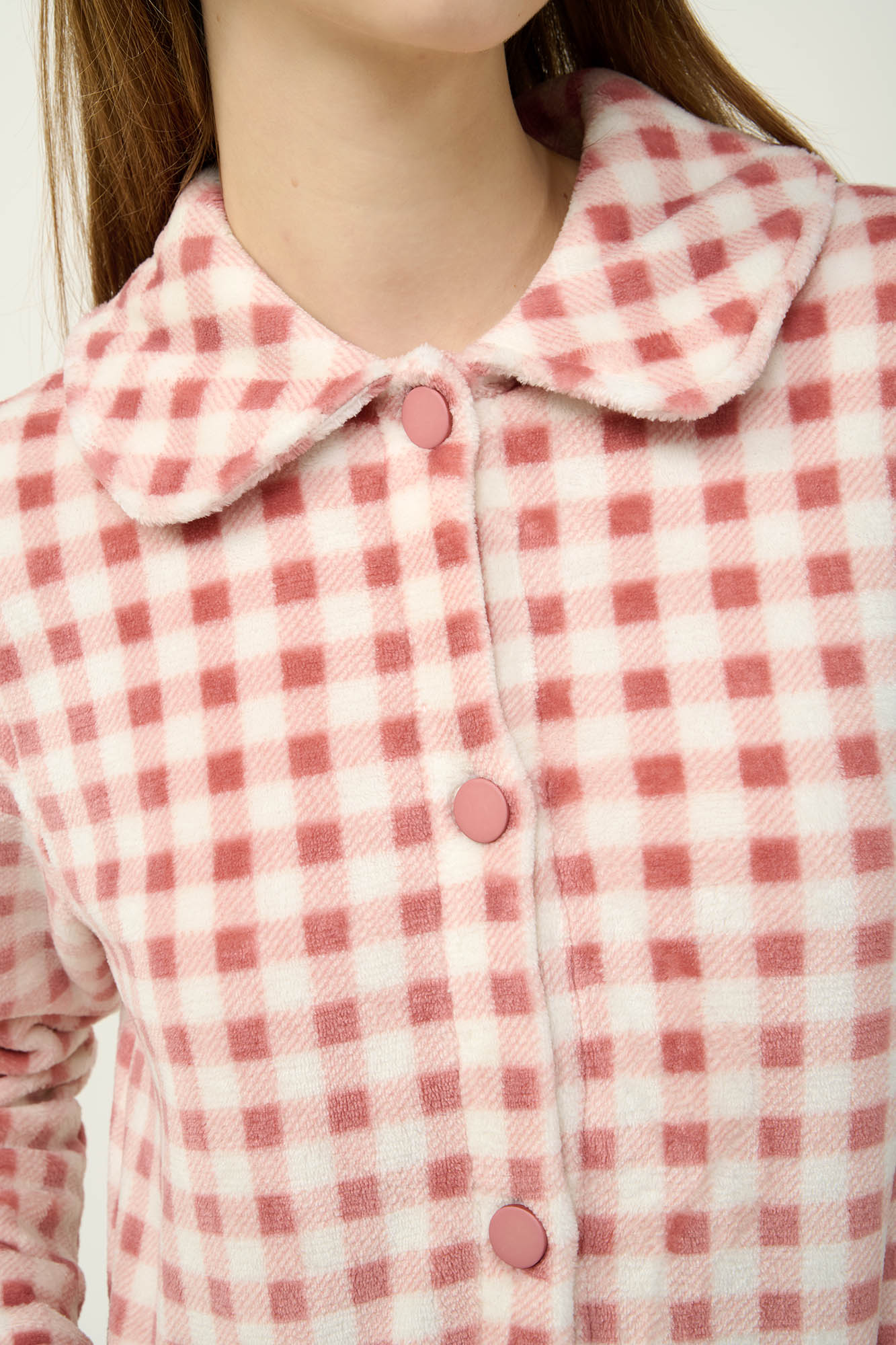 Γυναικεία Fleece Ρόμπα με Κουμπιά