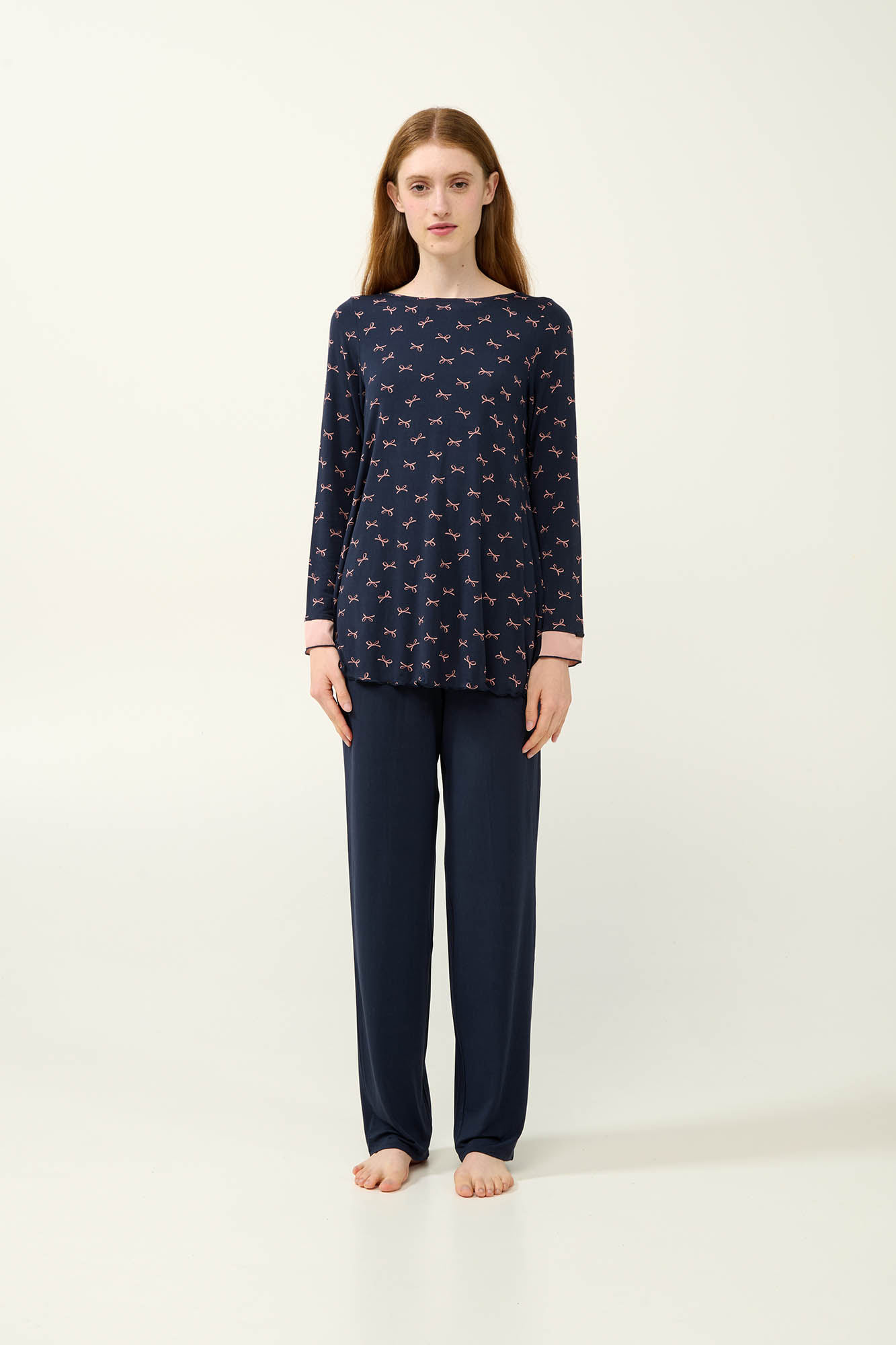 Γυναικεία Πυτζάμα Micromodal με Σιφόν