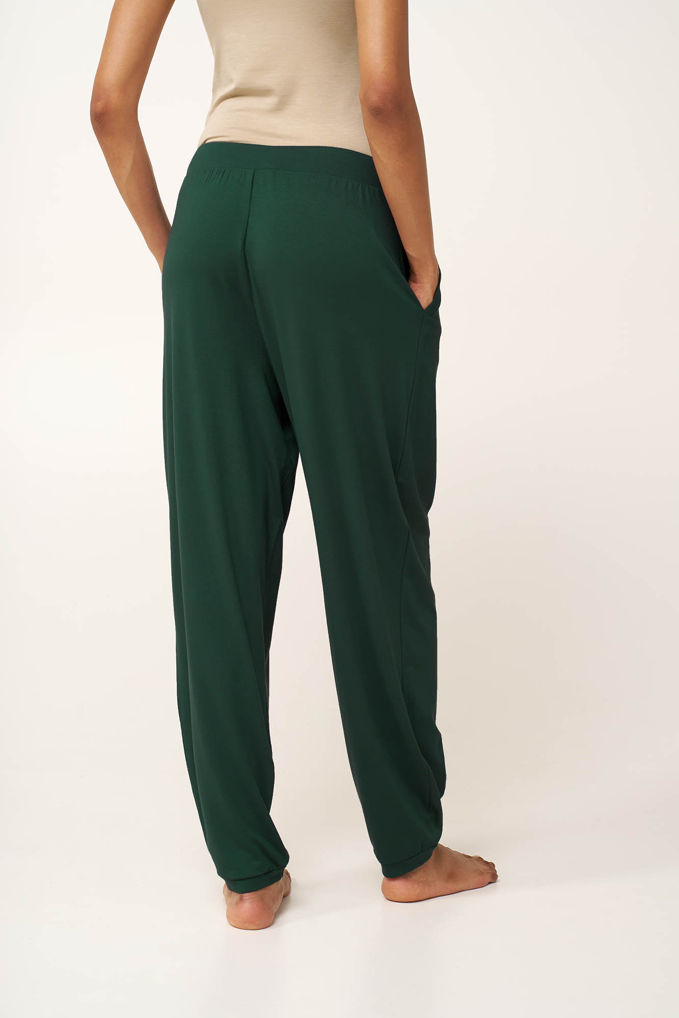 3_0523780530 Γυναικείο Παντελόνι Viscose με Μανσέτες