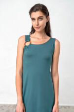 Μονόχρωμο Αμάνικο Φόρεμα - Image 3