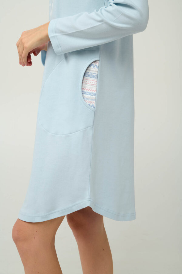 Γυναικείο Βαμβακερό Νυχτικό με Τσέπες