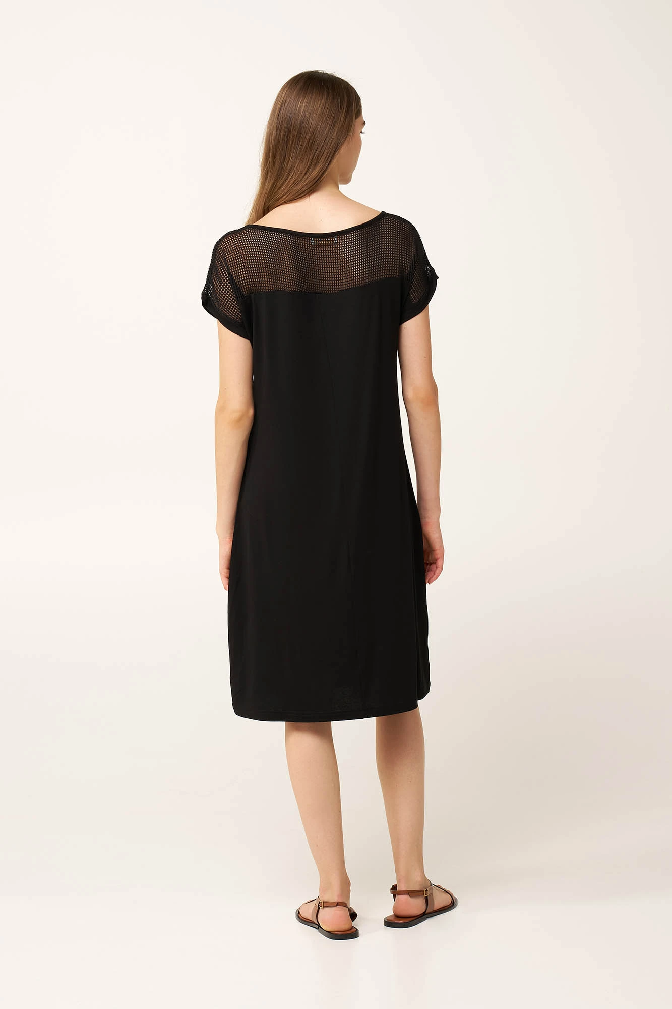 Καλοκαιρινό Viscose Φόρεμα με Mesh