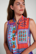 Εμπριμέ Αμάνικο Φόρεμα - Image 3