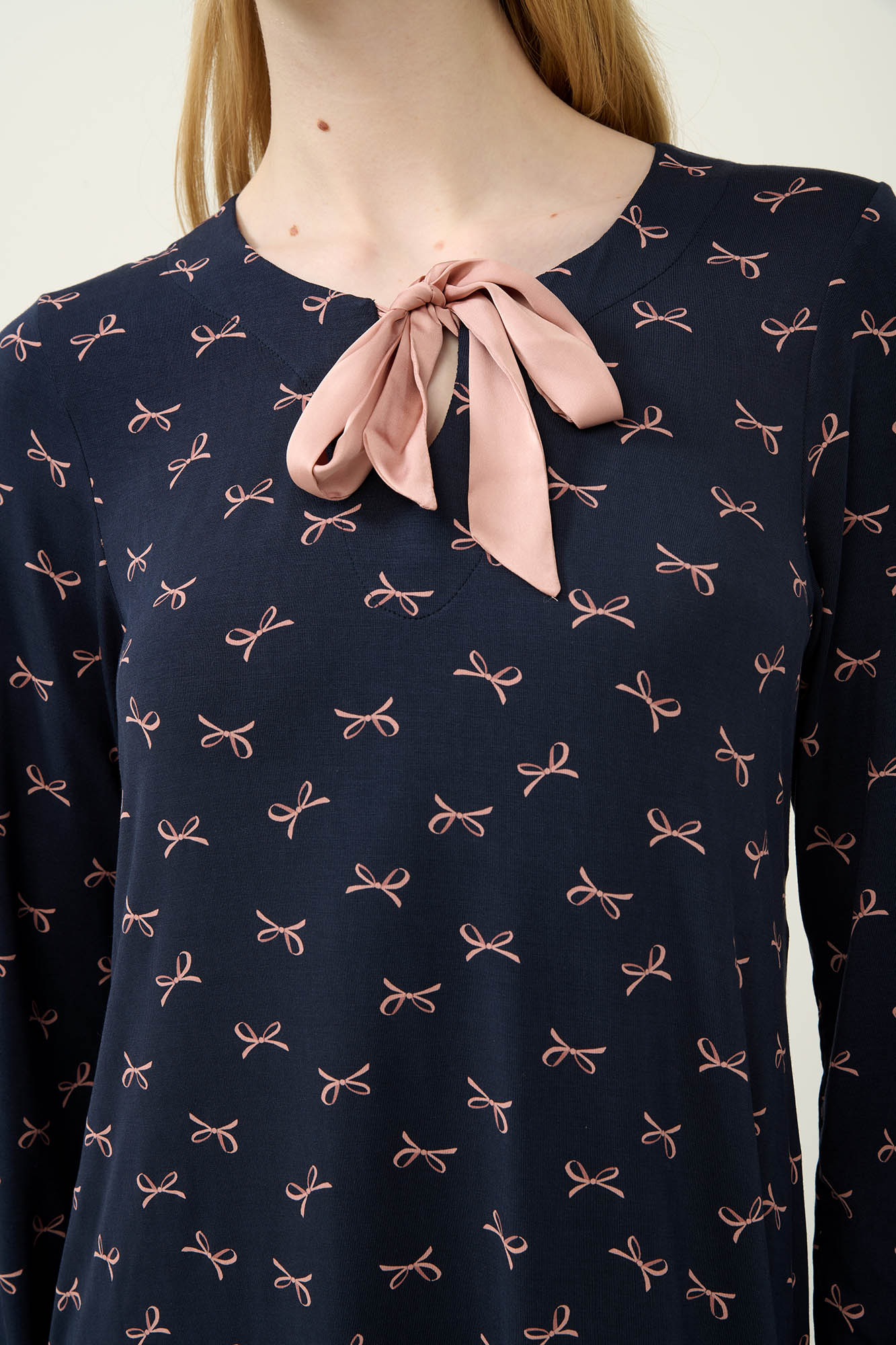 Νυχτικό Micromodal με Φιογκάκια