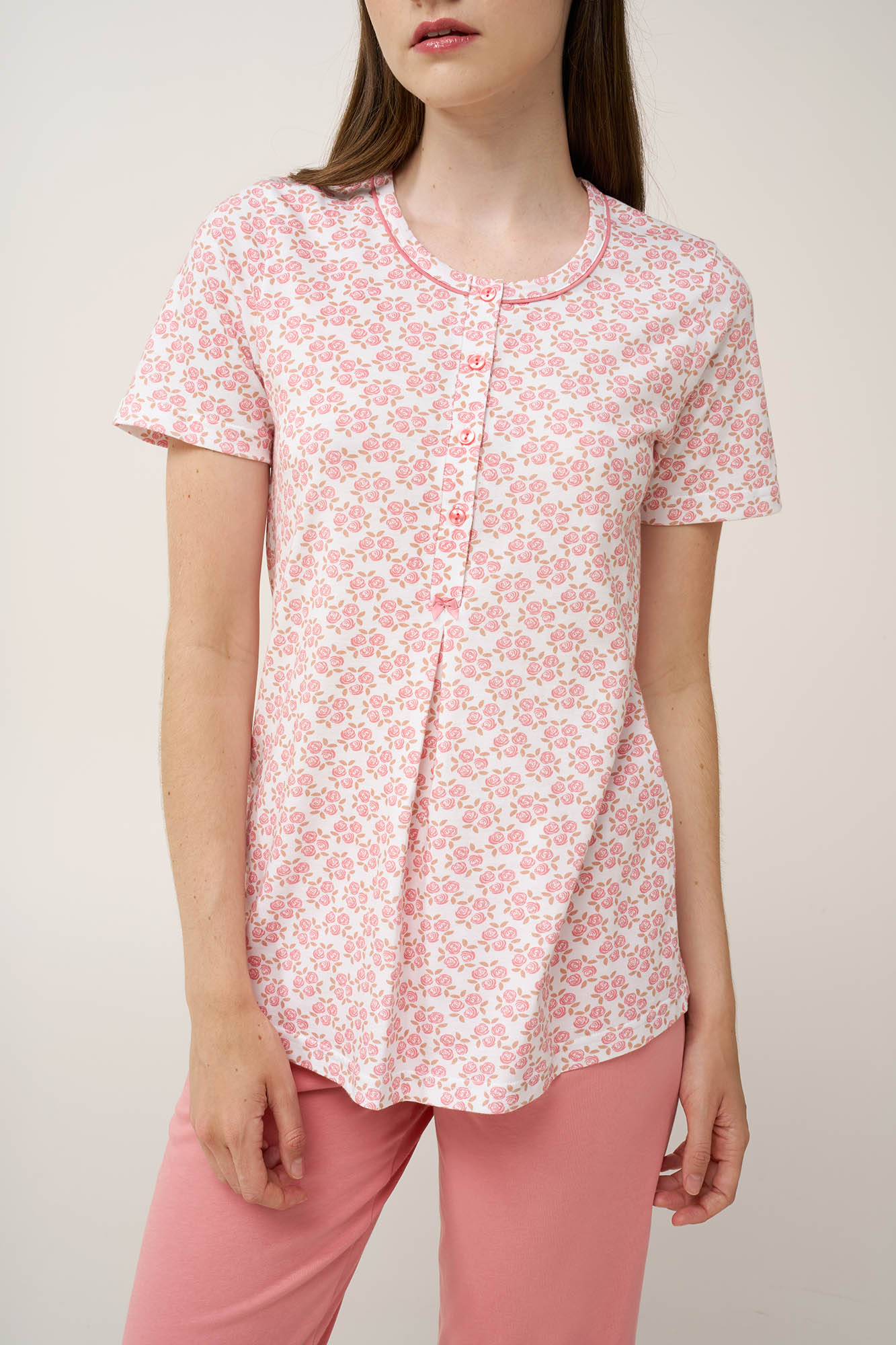 Γυναικεία Βαμβακερή Πυτζάμα με Πατιλέτα