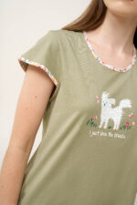 Βαμβακερή Γυναικεία Πυτζάμα Κάπρι - Image 3