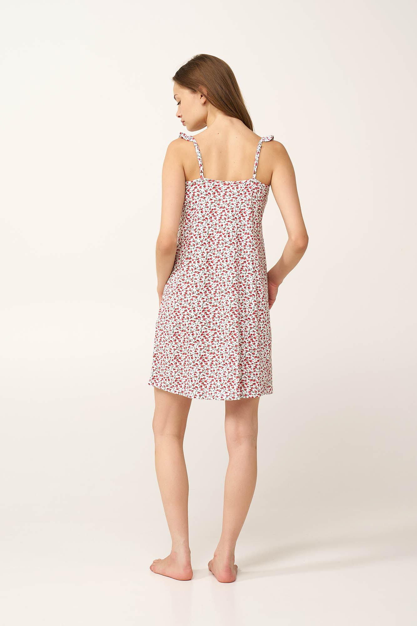 Βαμβακερό Νυχτικό με Τιράντες