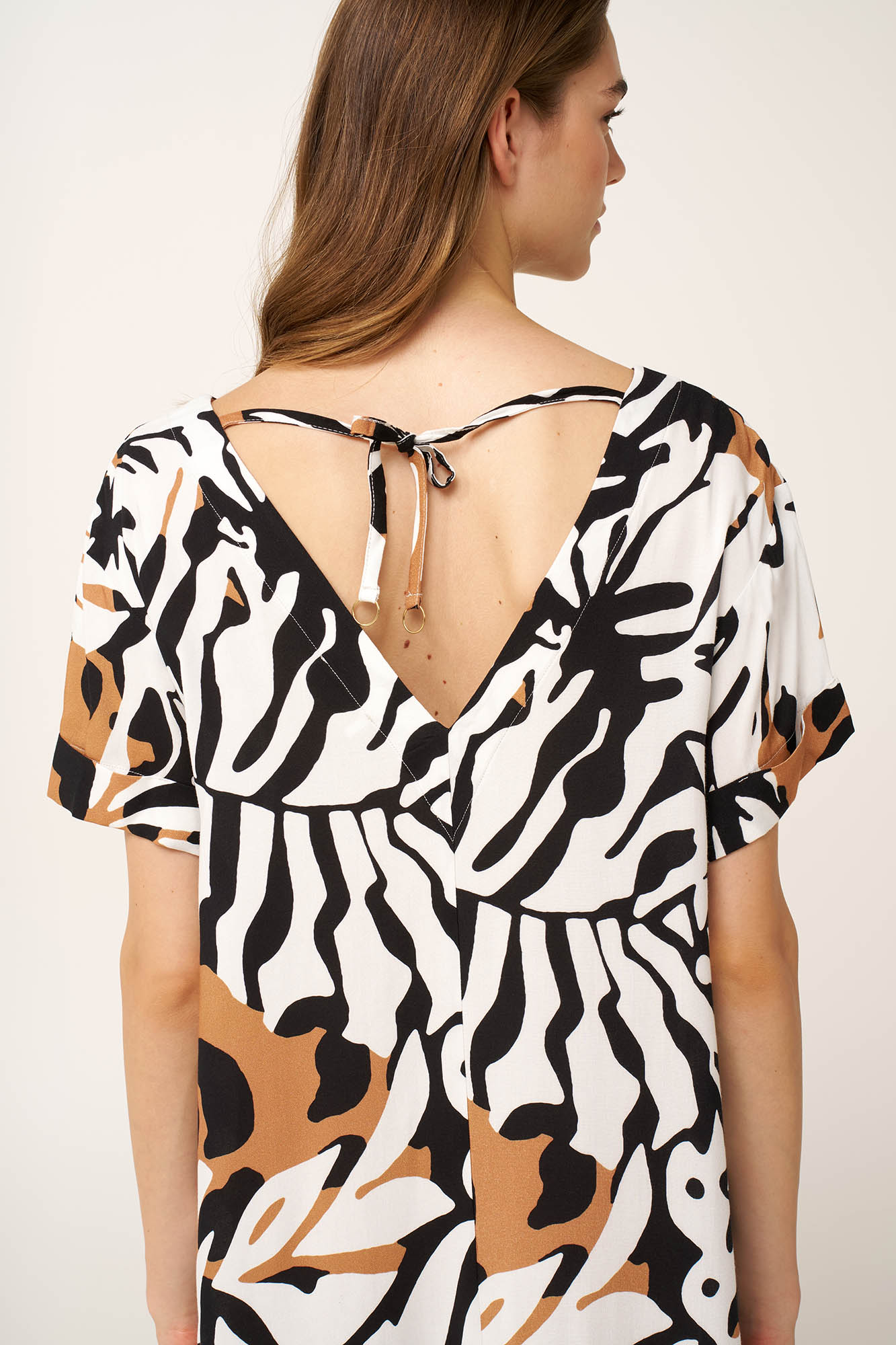 Καλοκαιρινό Φόρεμα απο Ποπλίνα με V