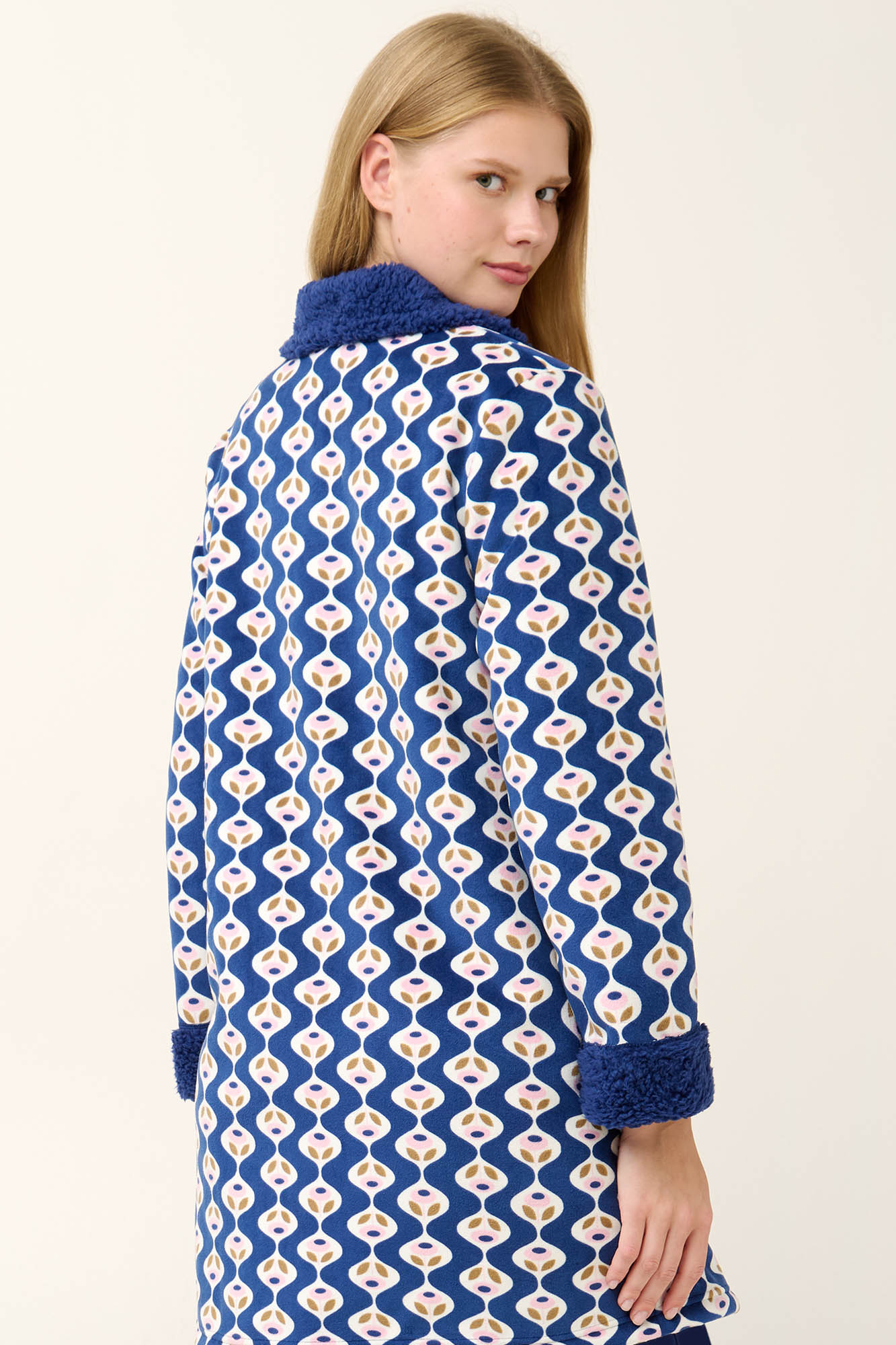 Γυναικεία Ρόμπα Fleece με Κουμπιά