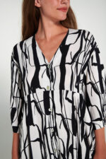 Εμπριμέ Κουμπωτό Καφτάνι - Image 3