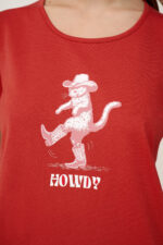 Βαμβακερό Νυχτικό με Κοντό Μανίκι - Image 3