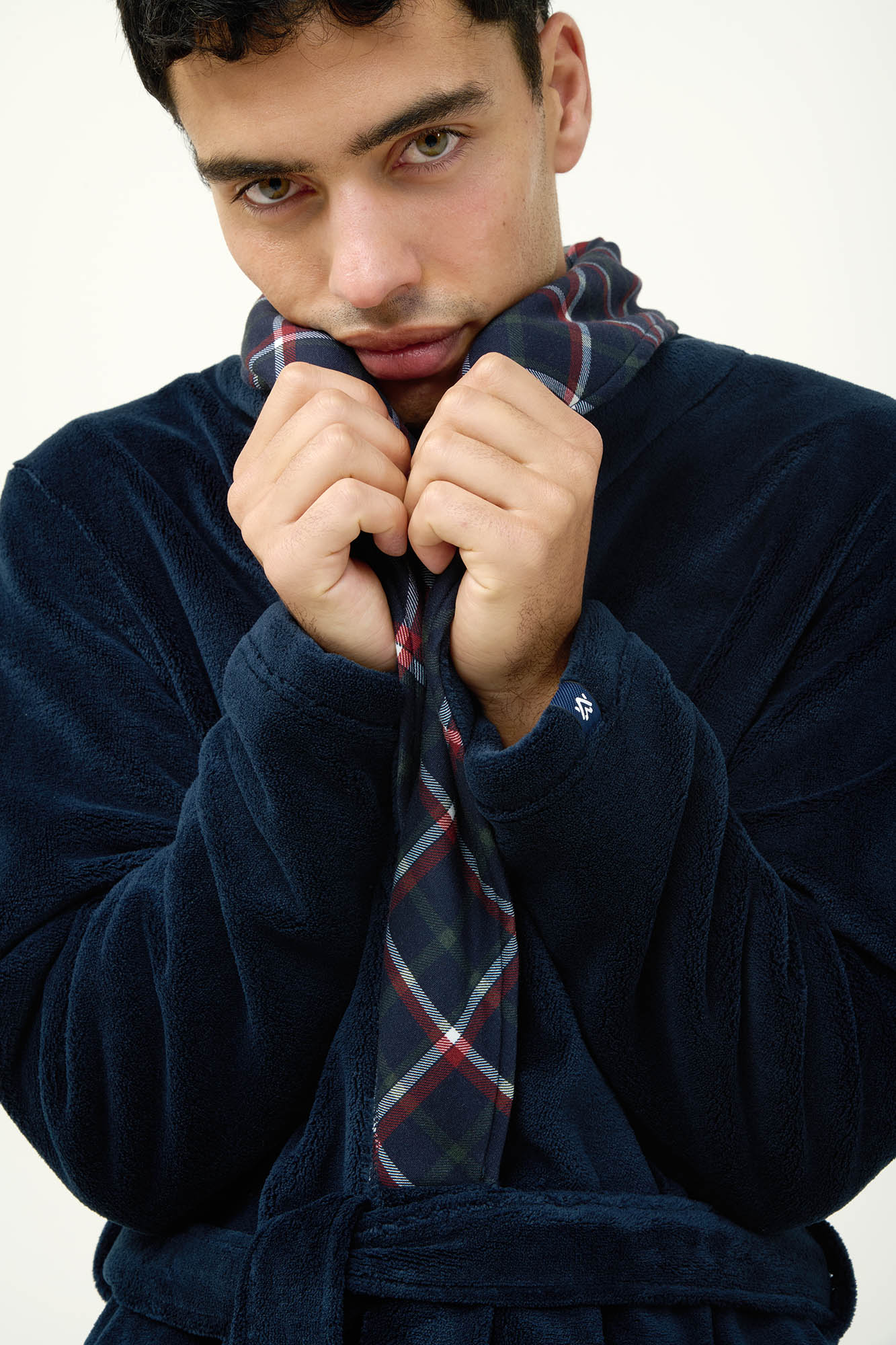 Ανδρική Σταυρωτή Fleece Ρόμπα