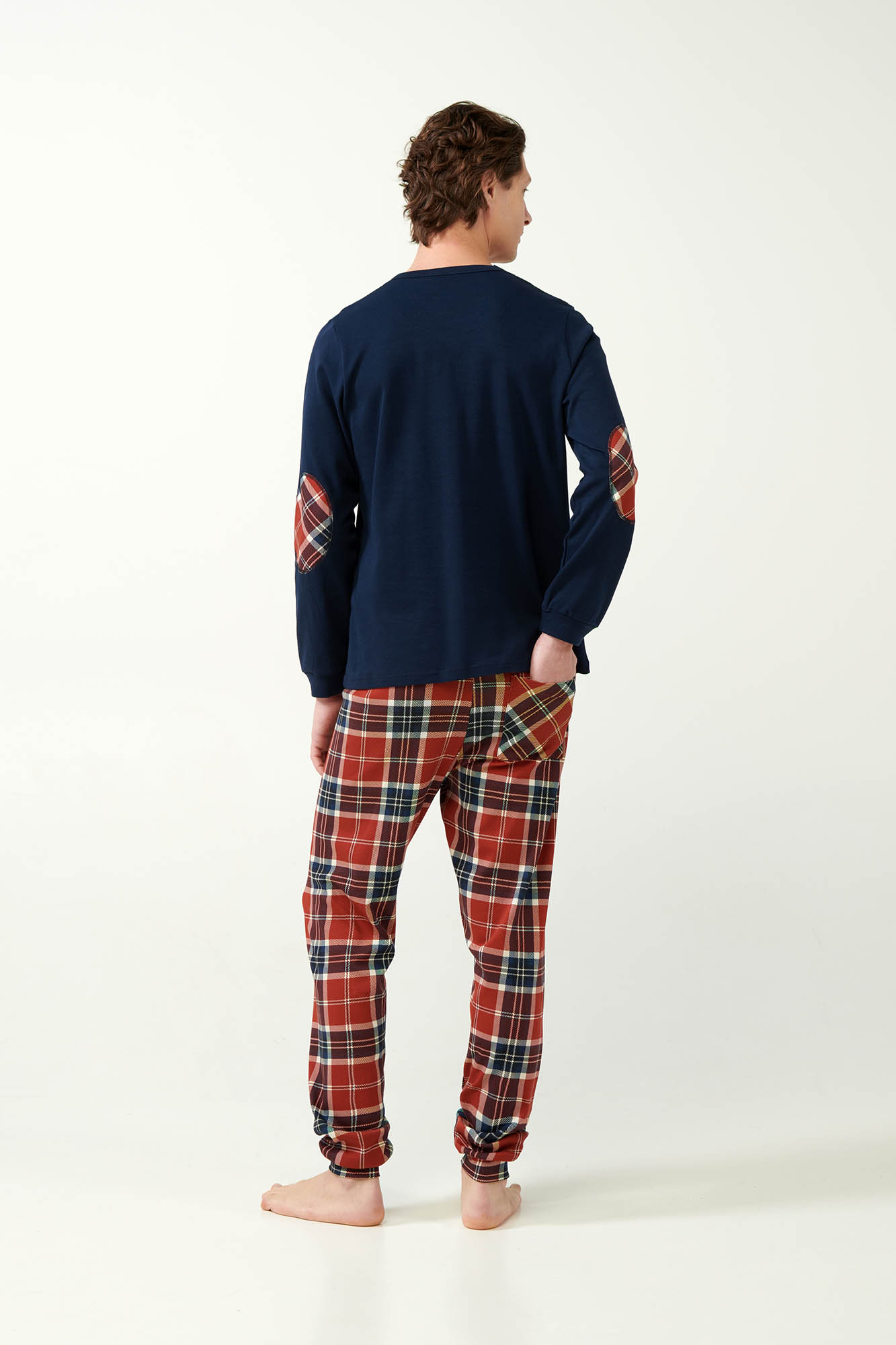 Χριστουγεννιάτικες Ανδρικές Πυτζάμες με Ταρτάν Μοτίβο