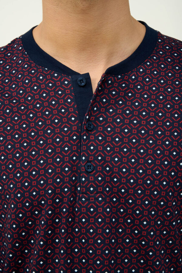 Ανδρική Βαμβακερή Πυτζάμα με Κοντό Μανίκι