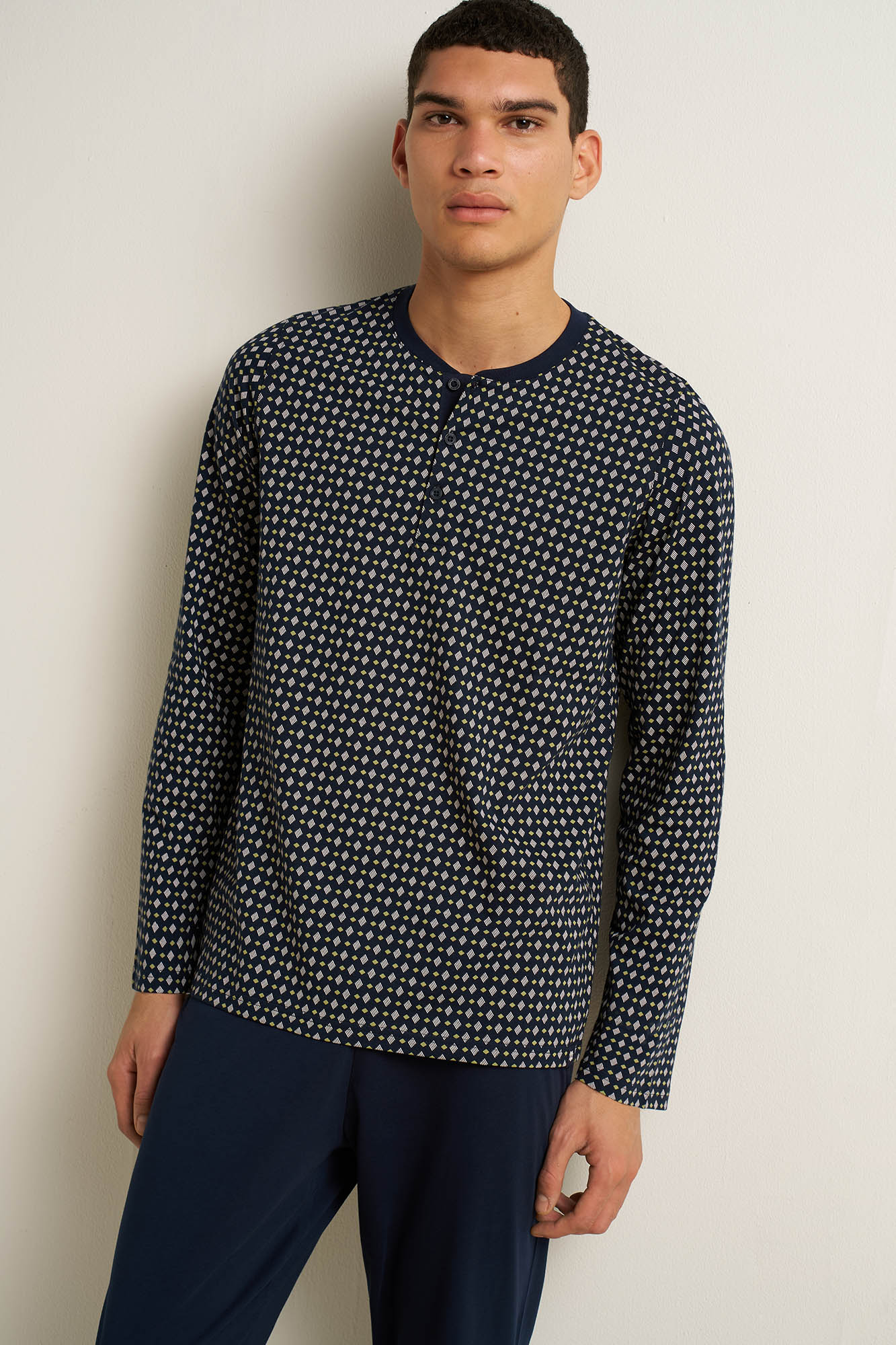 Ανδρική Βαμβακερή Πυζάμα με Πατιλέτα