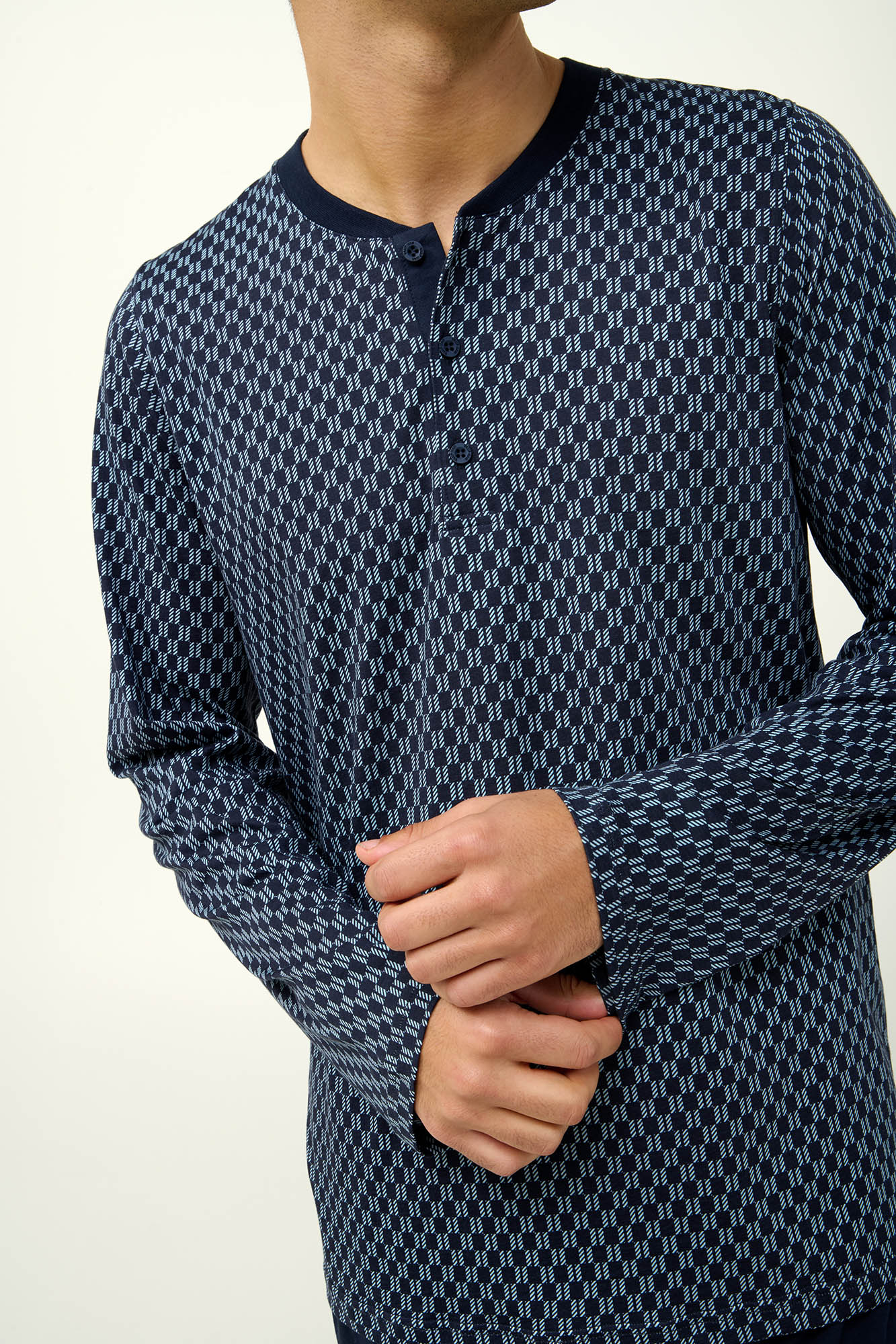 Ανδρική Βαμβακερή Πυτζάμα με Πατιλέτα