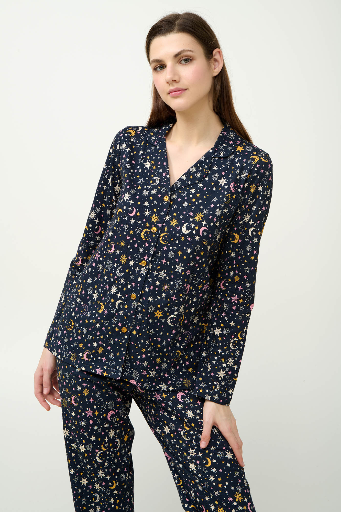 3_0903738373 Γυναικεία Βαμβακερή Κουμπωτή Πυτζάμα