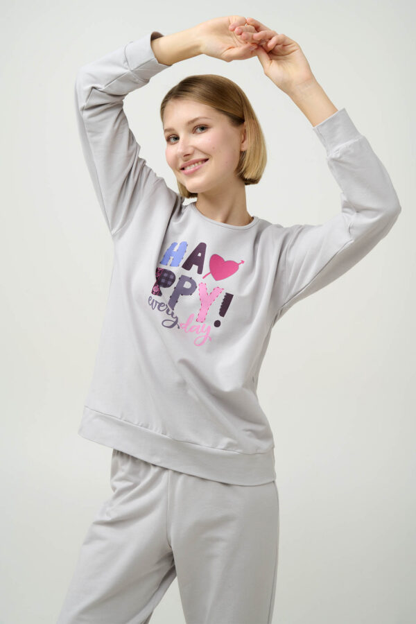 Χειμερινή Γυναικεία Πυτζάμα με Μανσέτες