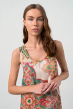 Εμπριμέ Αμάνικο Φόρεμα - Image 3