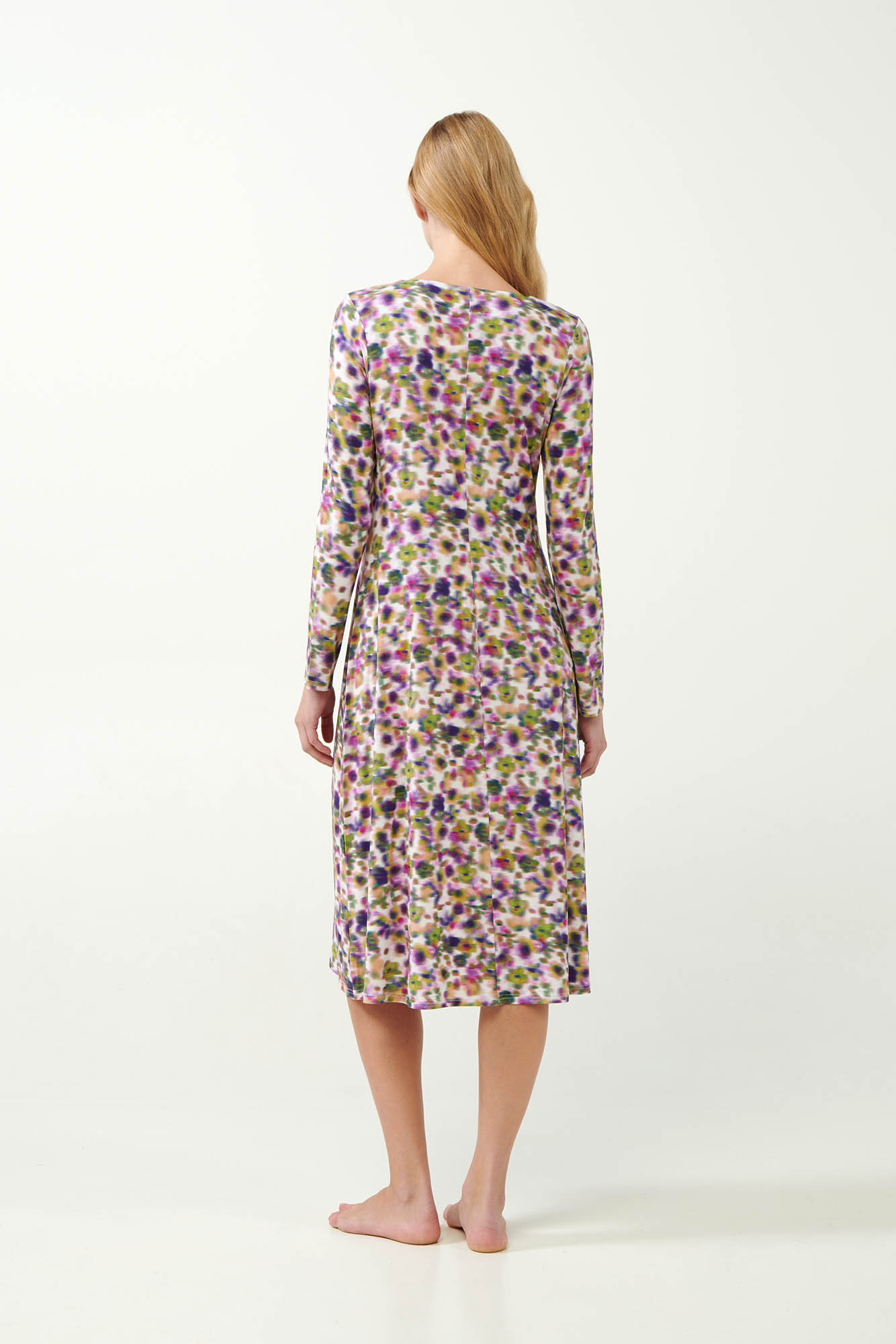 Micromodal Μακρύ Φλοράλ Νυχτικό