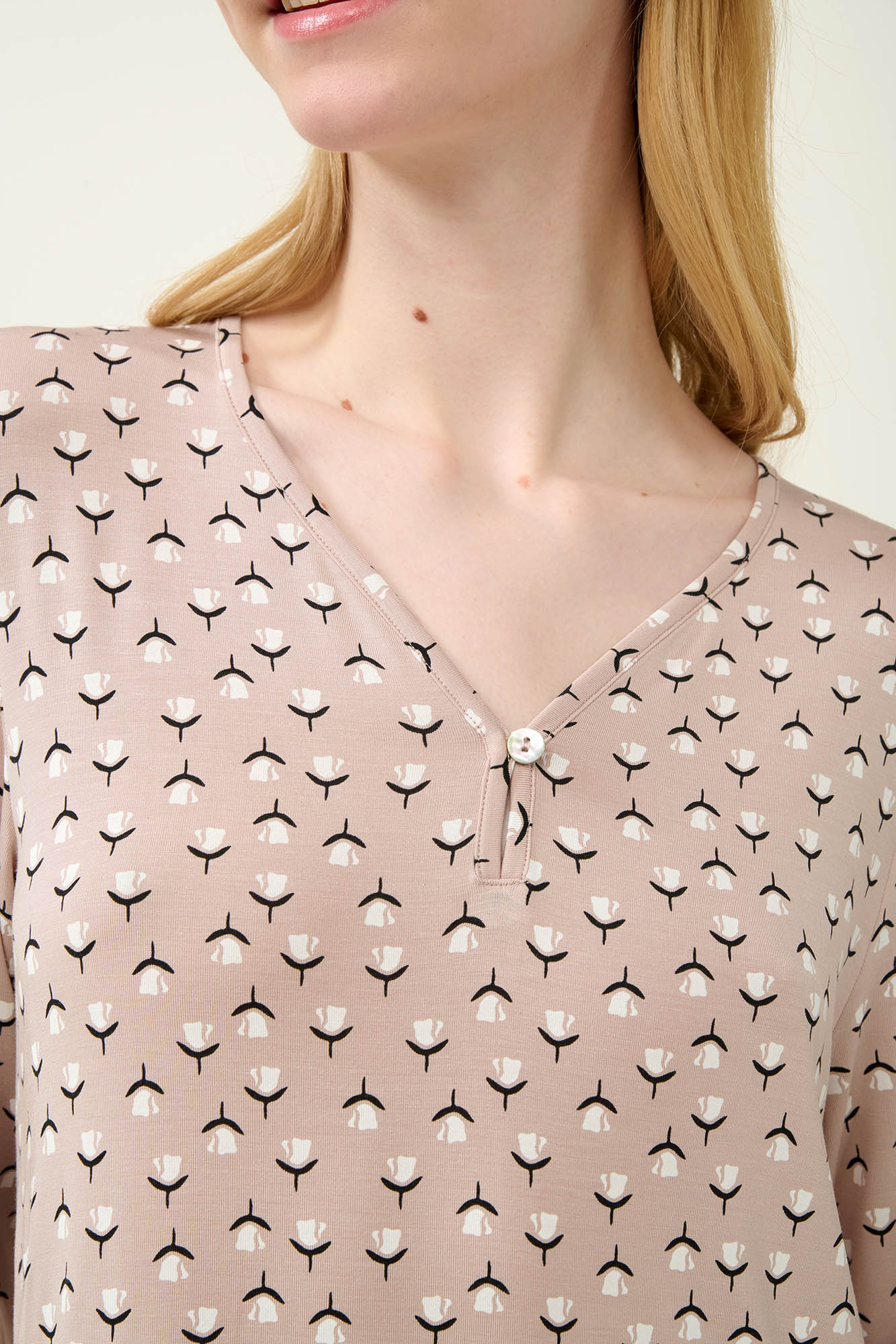 Χειμερινό Micromodal Φλοράλ Νυχτικό